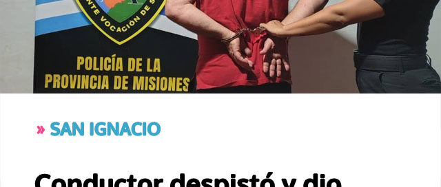 SAN IGNACIO: Conductor despistó y dio positivo en alcoholemia