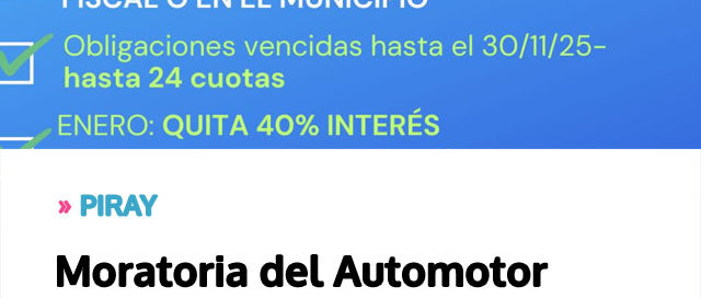 PIRAY: Moratoria del Automotor 2026 ofrece beneficios para regularizar deudas con importantes quitas de intereses