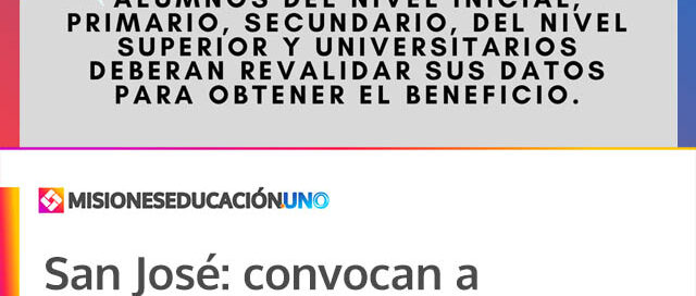 San José: convocan a estudiantes a revalidar datos para acceder al Boleto Estatal Estudiantil Gratuito