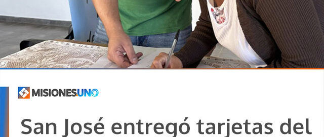 San José entregó tarjetas del Plan Seguridad Alimentaria a familias de la localidad